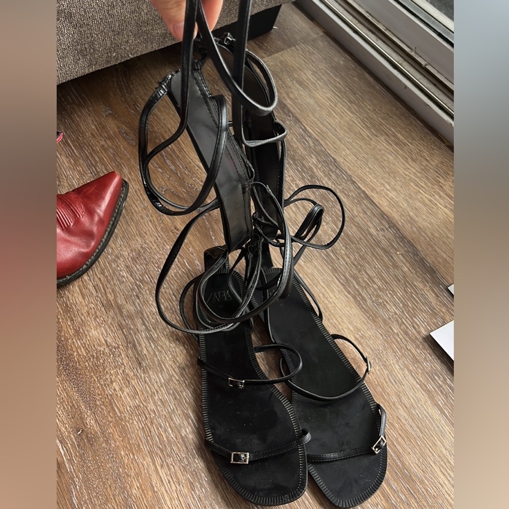 Zara Black Gladiator Sandals